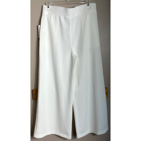 NWT Cable & Gage Pants Ivory Wide Leg Sport Sandwashed Modal Knit Pullon Women M - Picture 3 of 8